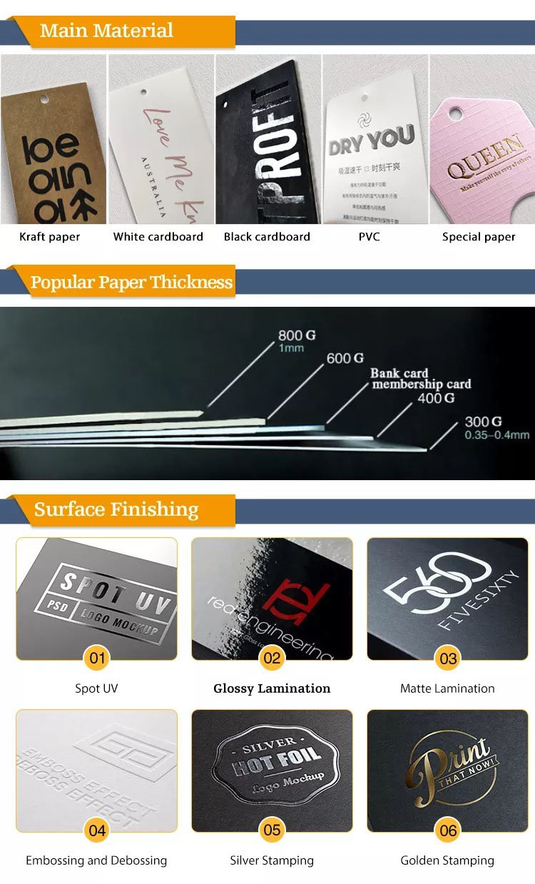 thank you card material and surface finish
